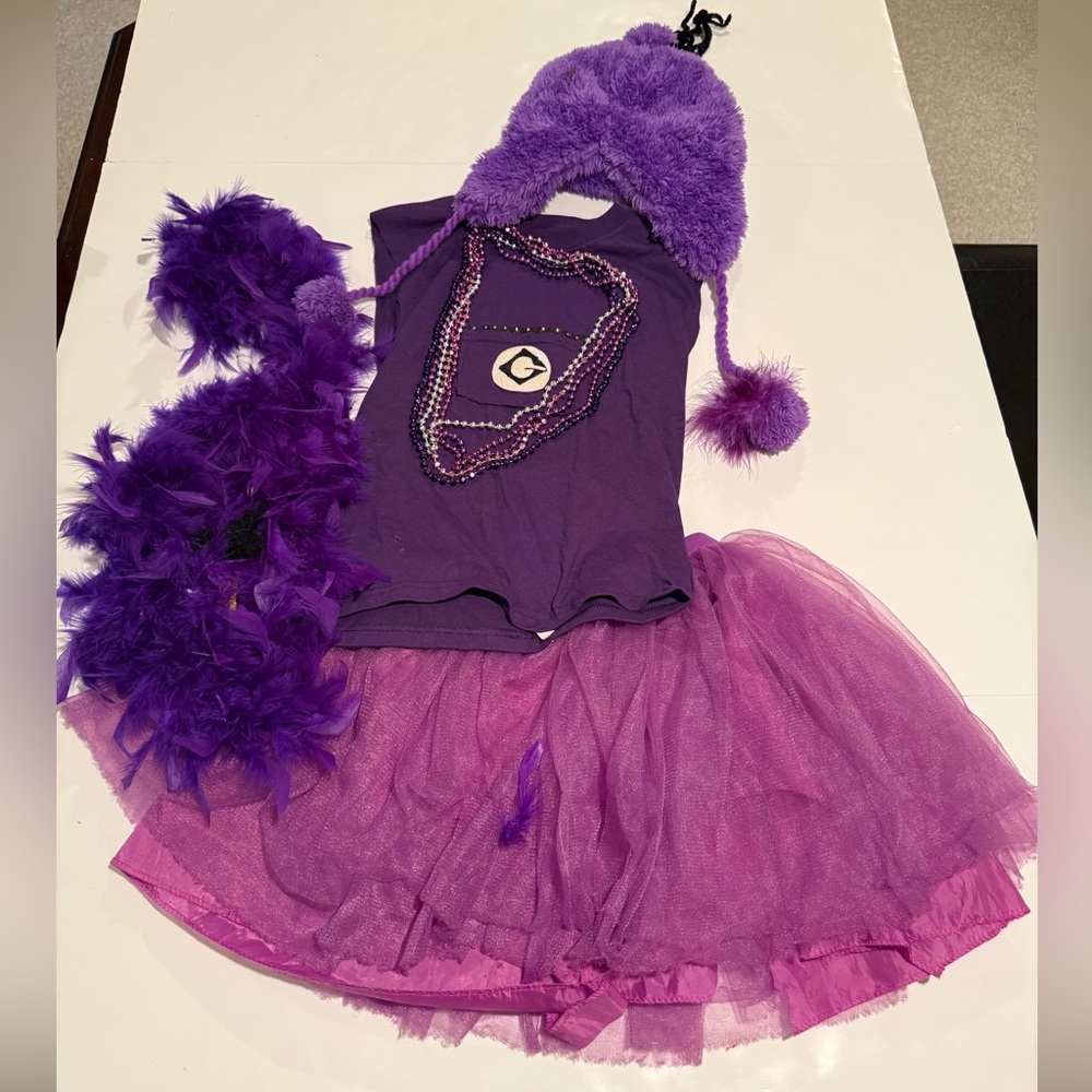 Purple Minion Kids Costume Set (Homemade) size Medium